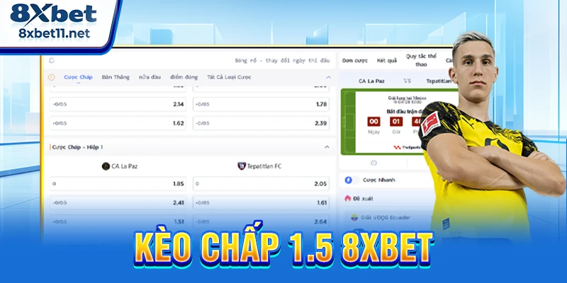 Kèo Chấp 1.5 8XBET Là Gì? Cách Tính Kèo Một Trái Rưỡi 5 Kèo Chấp 1.5 8XBET