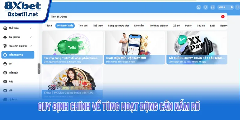 Cập nhật điều khoản điều kiện khi tham gia ưu đãi