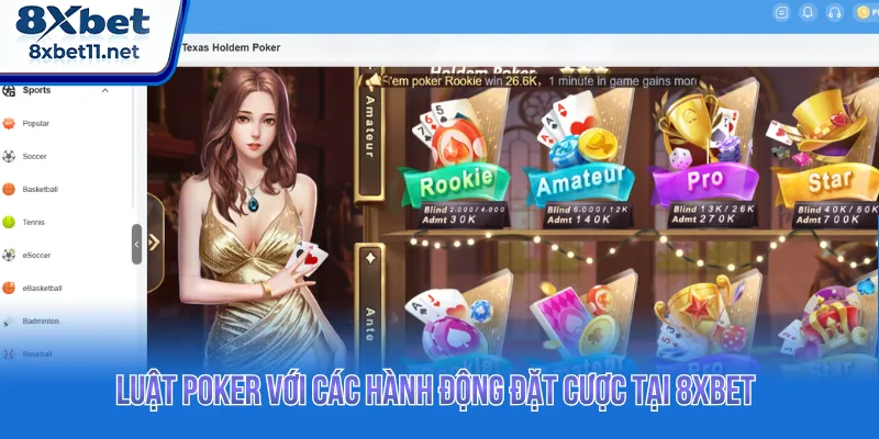Cách hành động trong luật Poker quyết định đến kết quả