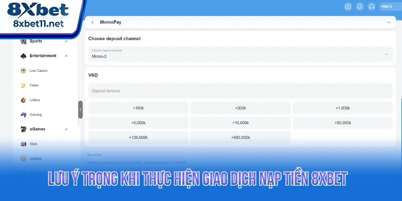 Nếu bị lỗi khi nạp tiền 8XBET cần liên hệ bộ phận hỗ trợ sớm